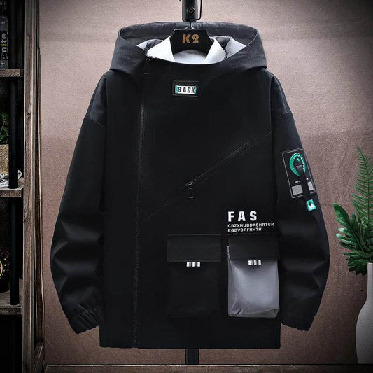 Men’s Pilot Hooded Zipper Jacket - Casual Spring/Autumn Pullover Coat - Buy Center