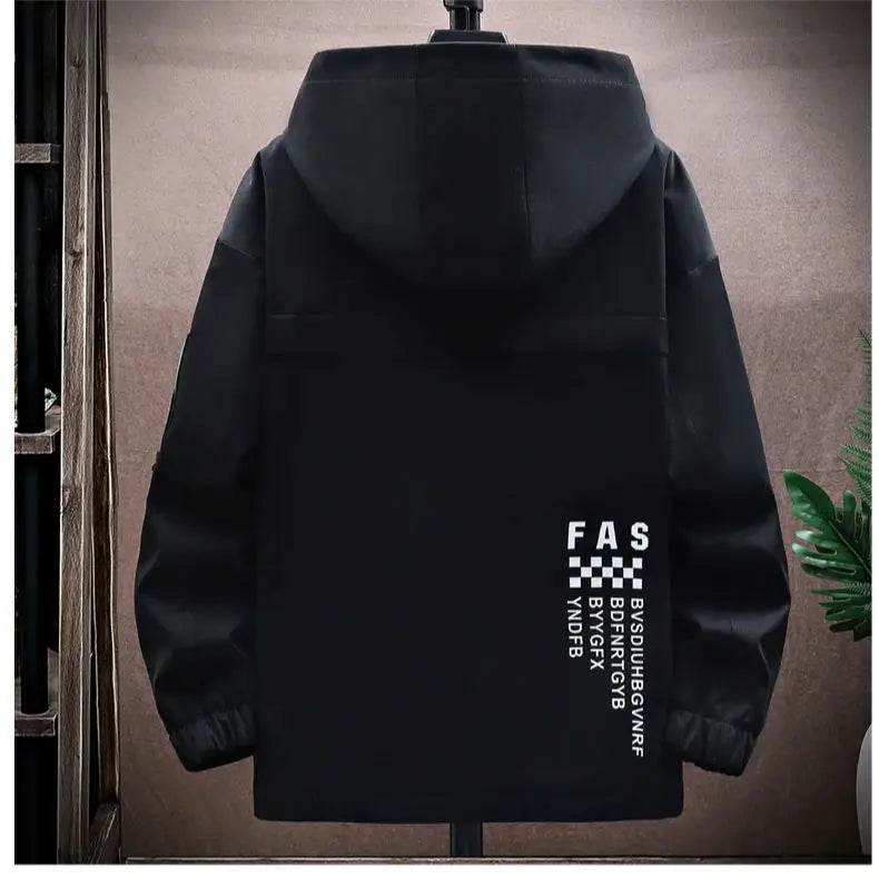Men’s Pilot Hooded Zipper Jacket - Casual Spring/Autumn Pullover Coat - Buy Center
