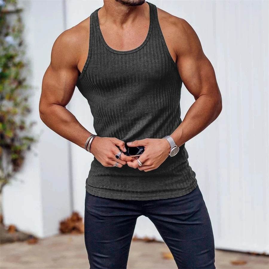 ENUKI Men's Gym Tank Top - Breathable Sleeveless Sports Vest for Summer - Buy Center