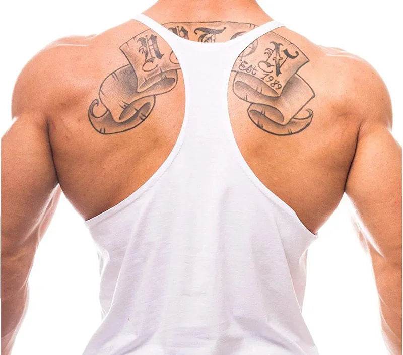 Men's Cotton Gym Singlet - V-Neck Bodybuilding Tank Top for Workouts - Buy Center