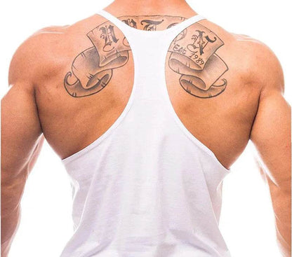 Men's Cotton Gym Singlet - V-Neck Bodybuilding Tank Top for Workouts - Buy Center