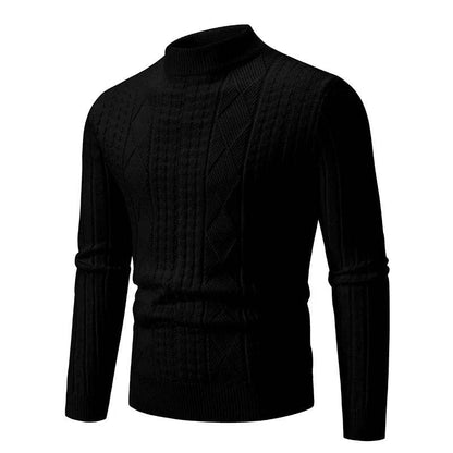 2023 Men's Winter Sweaters - Solid O-Neck Knitted Pullover, Warm & Slim Fit - Buy Center