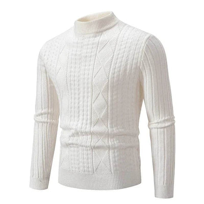 2023 Men's Winter Sweaters - Solid O-Neck Knitted Pullover, Warm & Slim Fit - Buy Center
