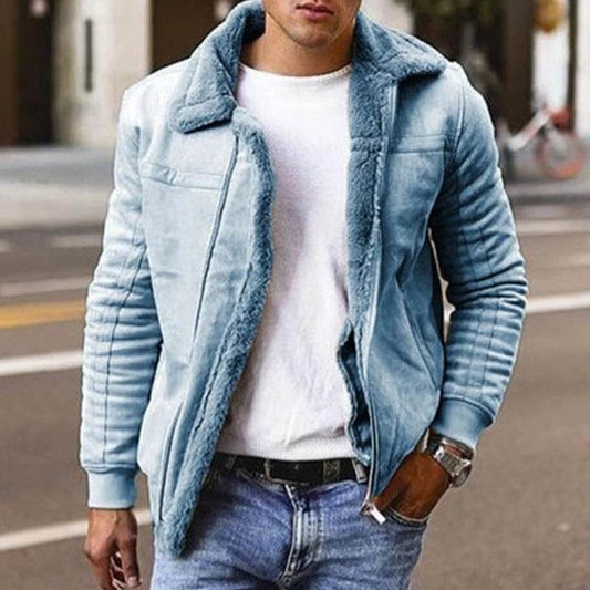 Men's Casual Slim Fit Wool Jacket - Vintage Turn-down Collar Coats - Buy Center