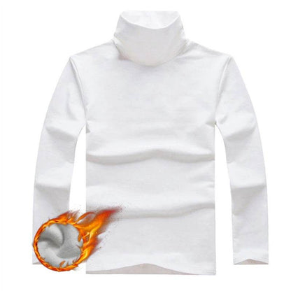 Bigsweety Men's Slim Fit Turtleneck Pullover - Casual Solid Color Top - Buy Center
