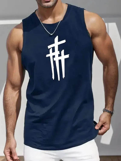Men's Summer Round Neck Tank Top - Casual Gym Fitness Vest - Buy Center