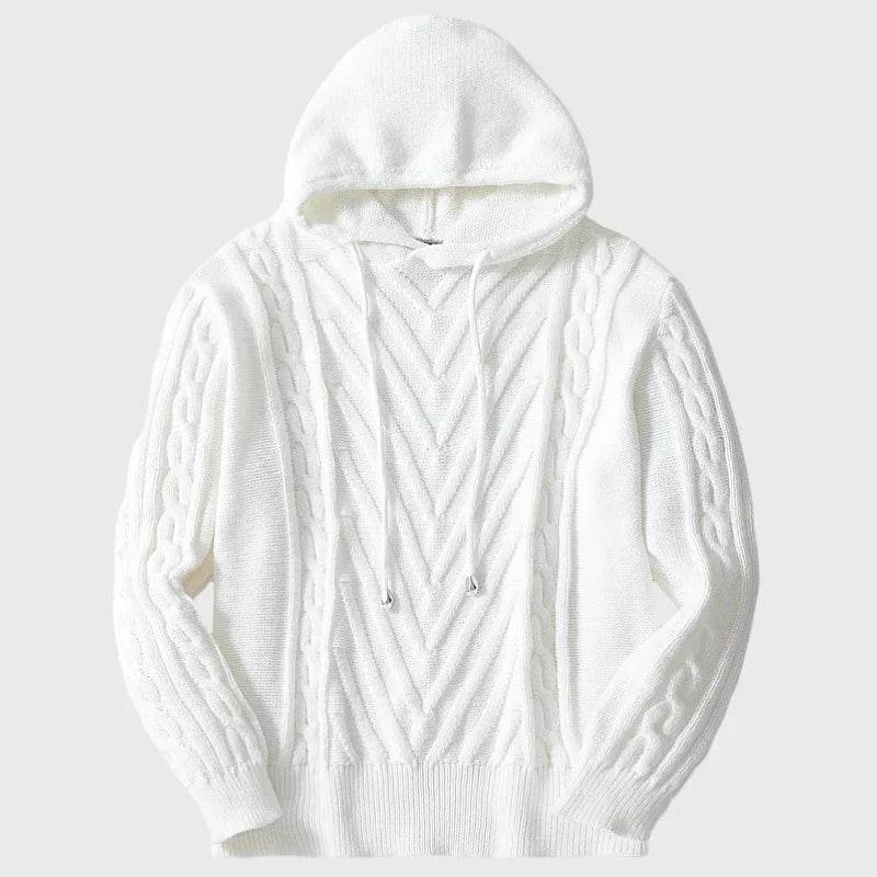 Wulend Casual Men’s Hooded Pullover - Warm Thick Solid Sweater for Winter - Buy Center