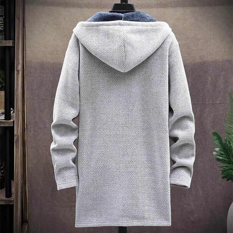 FAVOCENT Men's Winter Fleece Cardigan - Slim Fit Hooded Jacket - Buy Center