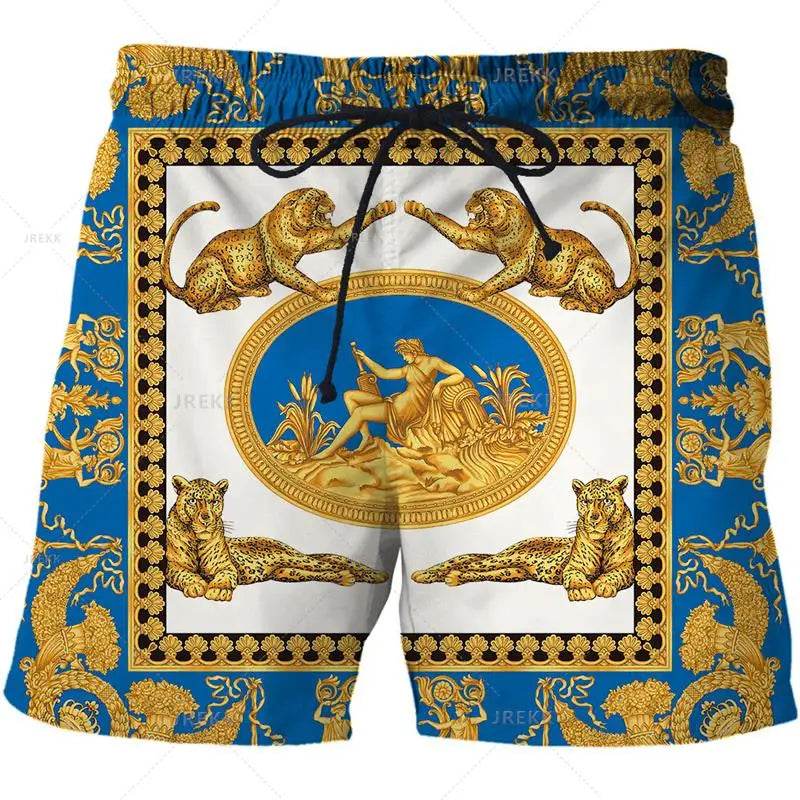 Luxurious 3D Printed Men’s Board Shorts - Hip Hop Beachwear for Summer - Buy Center