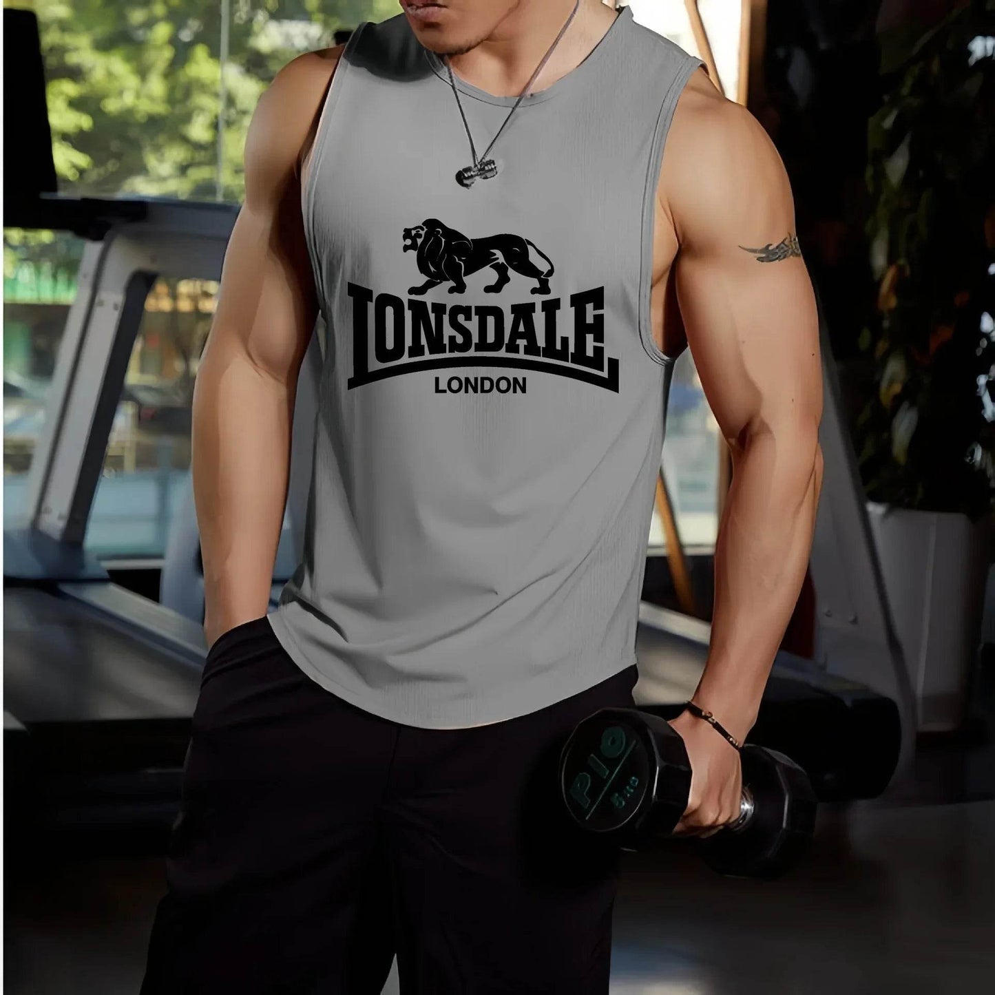 Funny Letter Print Men's Vest - Quick Dry Breathable Tank Top for Summer - Buy Center