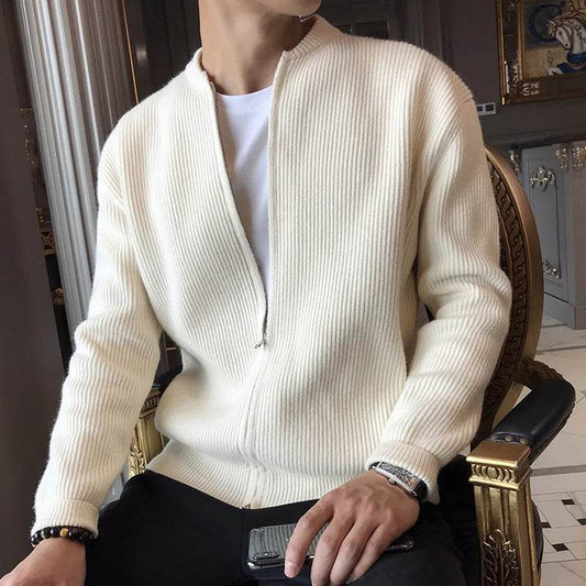 WQAFVG Men's Thick V-Neck Knitted Cardigan - Casual Autumn Winter Style - Buy Center