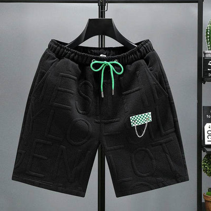 Men's Solid Color Drawstring Shorts - Casual Elastic Waist with Pockets - Buy Center