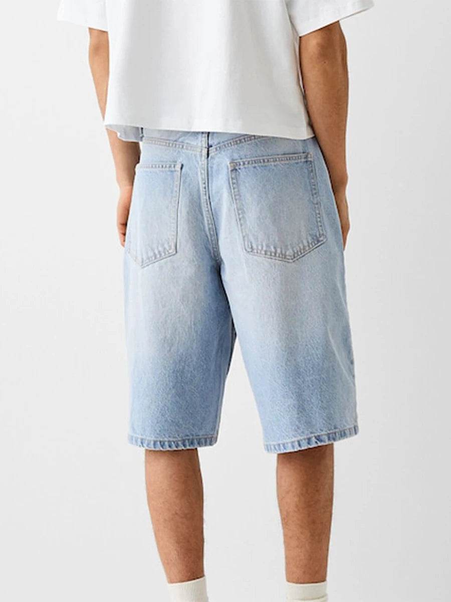 Men's Summer Denim Shorts with Pockets - Trendy Casual Streetwear - Buy Center