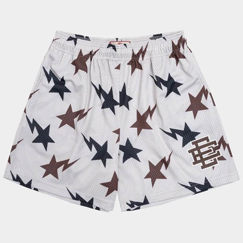 Eric Emanuel Men's Floral Printed Mesh Shorts - 2025 Summer Gym Style - Buy Center