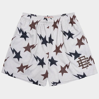 Eric Emanuel Men's Floral Printed Mesh Shorts - 2025 Summer Gym Style - Buy Center