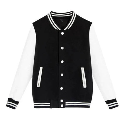 BANGCHANG Fleece Bomber Jacket for Men & Women - Streetwear Print Style - Buy Center