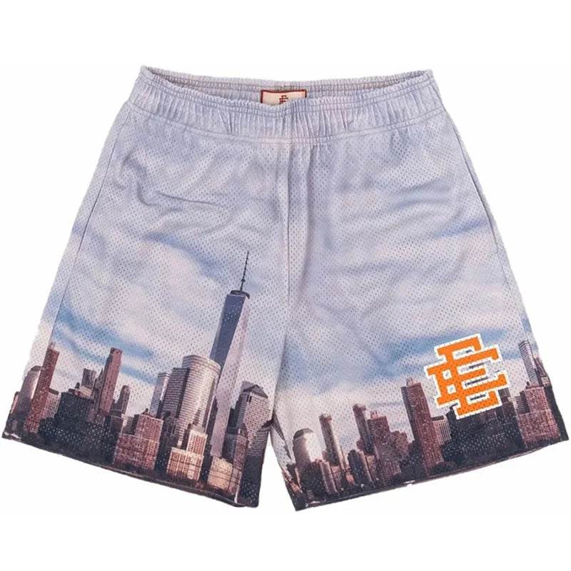 Eric Emanuel Men's Floral Printed Mesh Shorts - 2025 Summer Gym Style - Buy Center