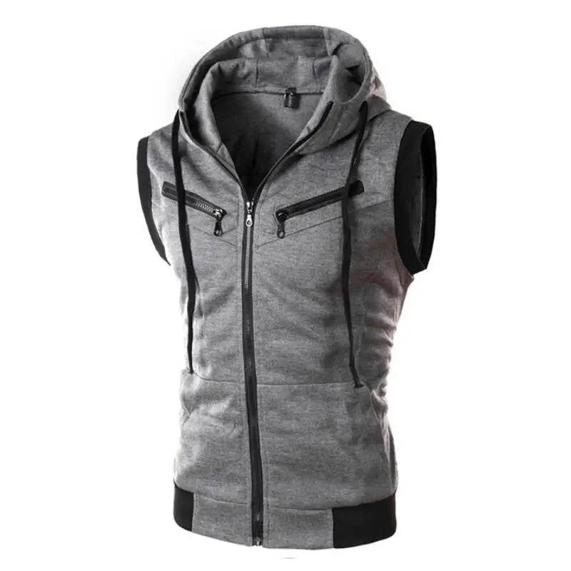 2023 Men's Hooded Sleeveless Cardigan Vest - Plus Size S-4XL Streetwear - Buy Center