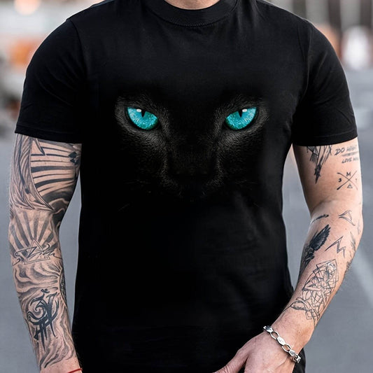 Men's Color Blocked T-Shirt - 3D Heartbeat & Airplane Graphic Print - Buy Center