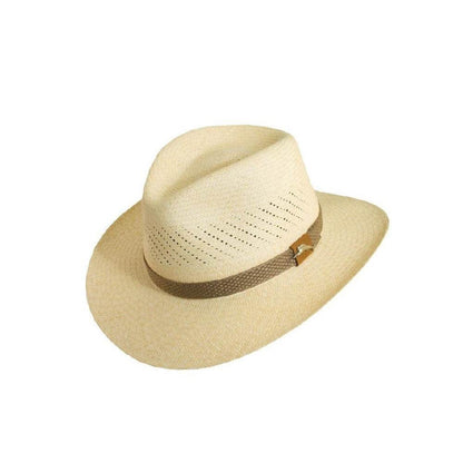 Striped Bow Flat-Brimmed Jazz Straw Top Hat - Adjustable & Stylish Sun Protection - Buy Center