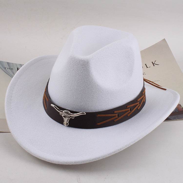 European & American Woolen Cowboy Hat - Stylish Adjustable Fit for All - Buy Center