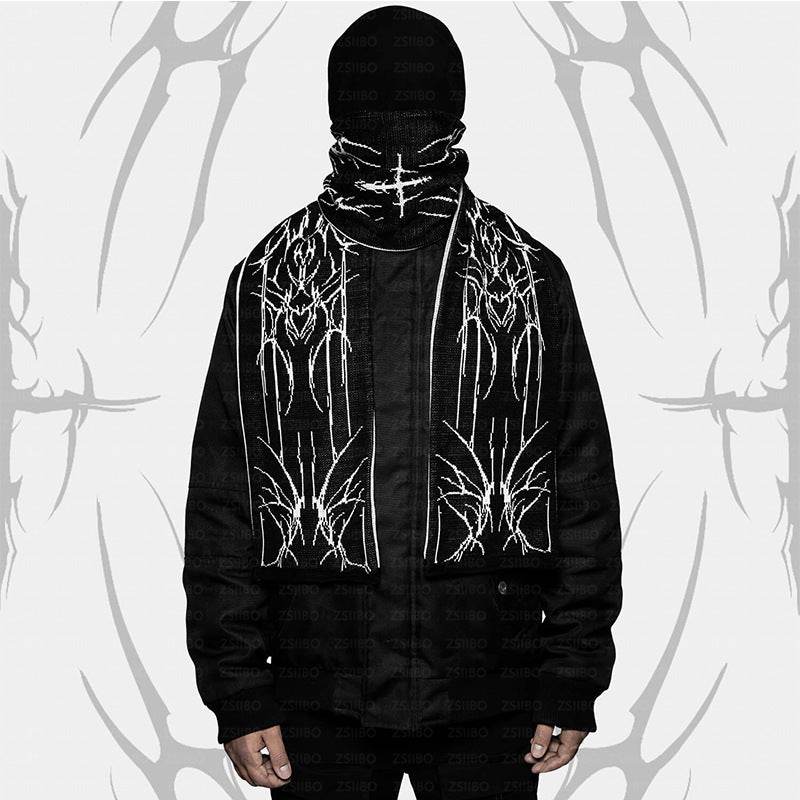 Dark Street Style Warm Scarf - Unique Jacquard Winter Accessory for All - Buy Center