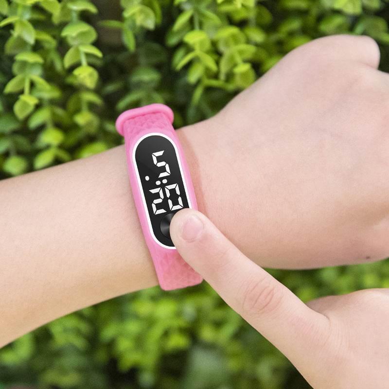 Silicone LED Children's Watch - Fun Red & White Lights, Calendar Display - Buy Center