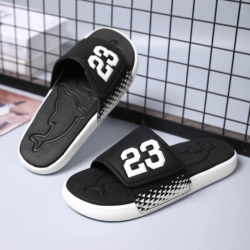 Men's Summer Flip-Flops - Non-Slip Casual Sandals in Black & White - Buy Center