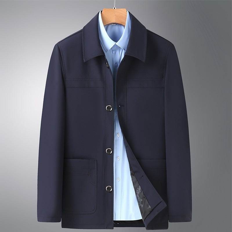 Plus Size Men's Jacket - Turn-Down Collar Coat for Modern Style 2025 - Buy Center