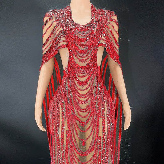 Celebrate Crystal Sequin Evening Gown - Elegant Prom Dress in Vibrant Colors - Buy Center