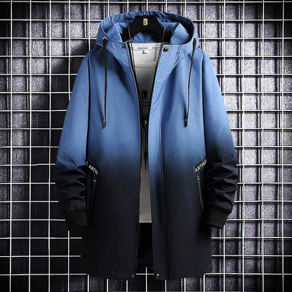 Trendy Men's Hooded Trench Coat - Stylish Spring Autumn Parka 10XL Size - Buy Center