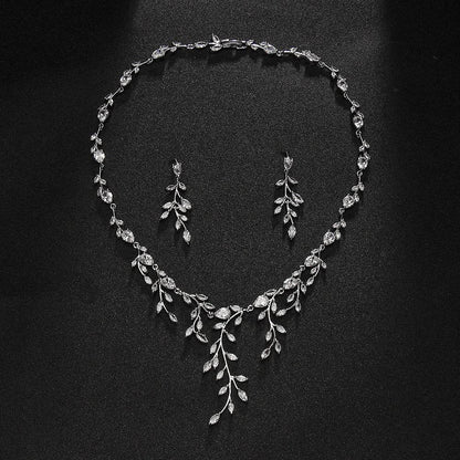 Buy Center Minimalist Zircon Necklace & Earrings Set - Fashion Jewelry - Buy Center