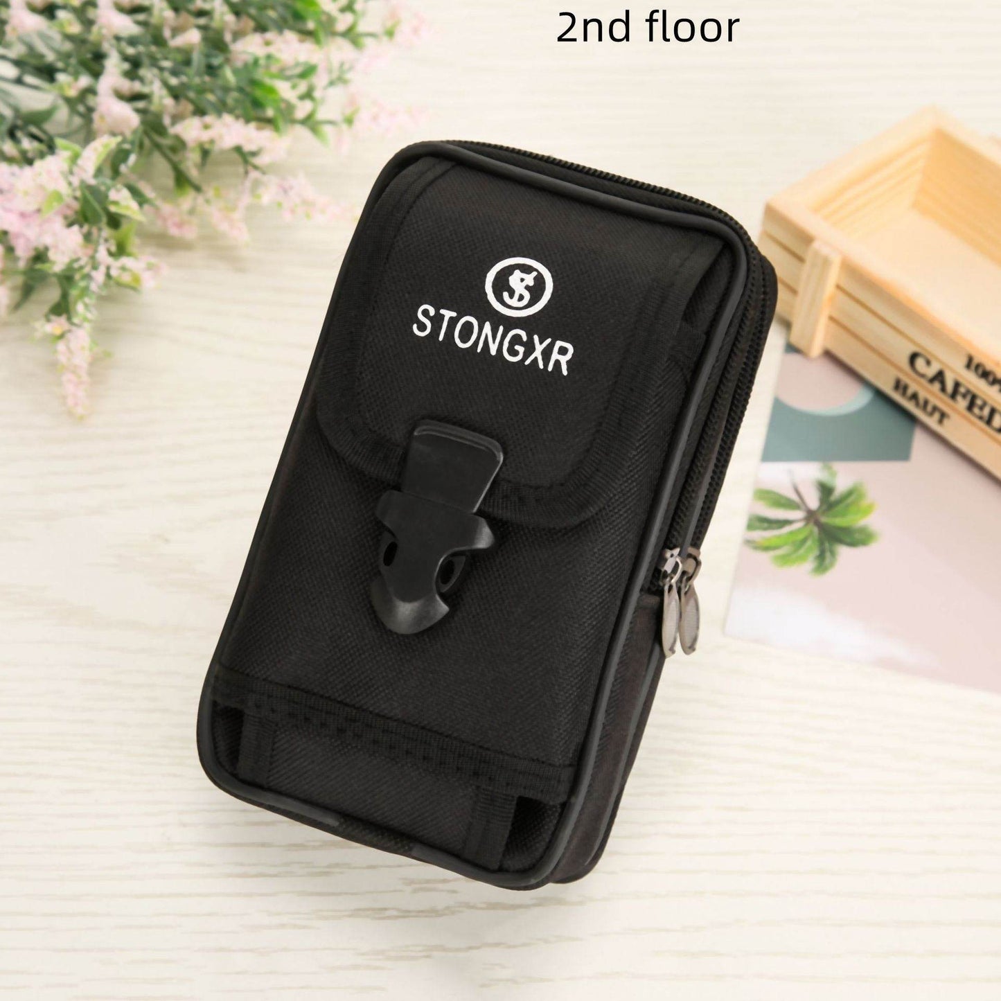 Stylish Oxford Cloth Waterproof Phone Bag - Trendy Zipper Waist Bag - Buy Center