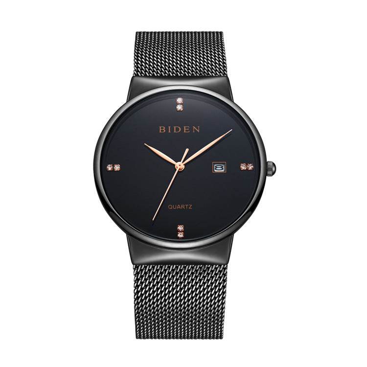 BuyCenter Men's Waterproof Calendar Mesh Belt Sports Watch - Stylish & Durable - Buy Center