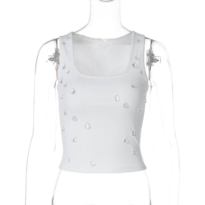 Women's Slim Fit U Collar Top - Trendy Midriff Baring Style for 2025 - Buy Center