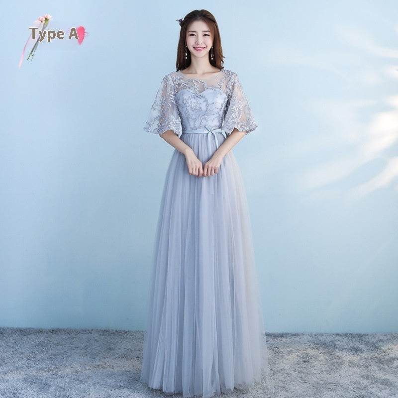 Elegant Long Blue Bridesmaid Dress - Customizable Styles & Sizes Available - Buy Center