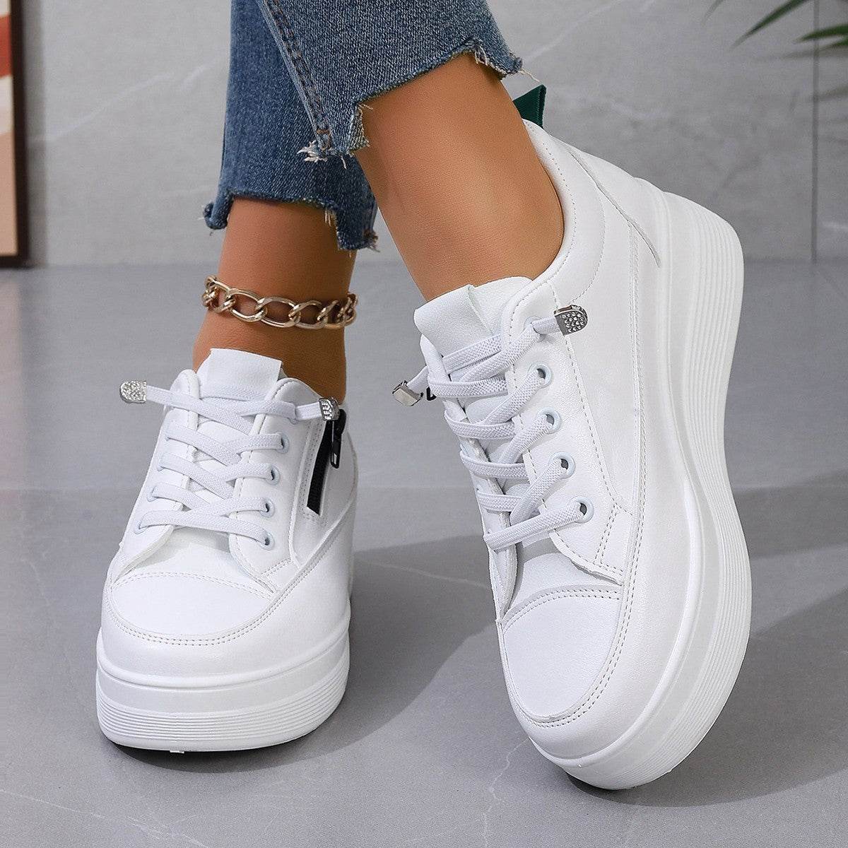 Buycenter Casual Low-Top Sports Shoes - Color Matching, Lightweight Platform - Buy Center