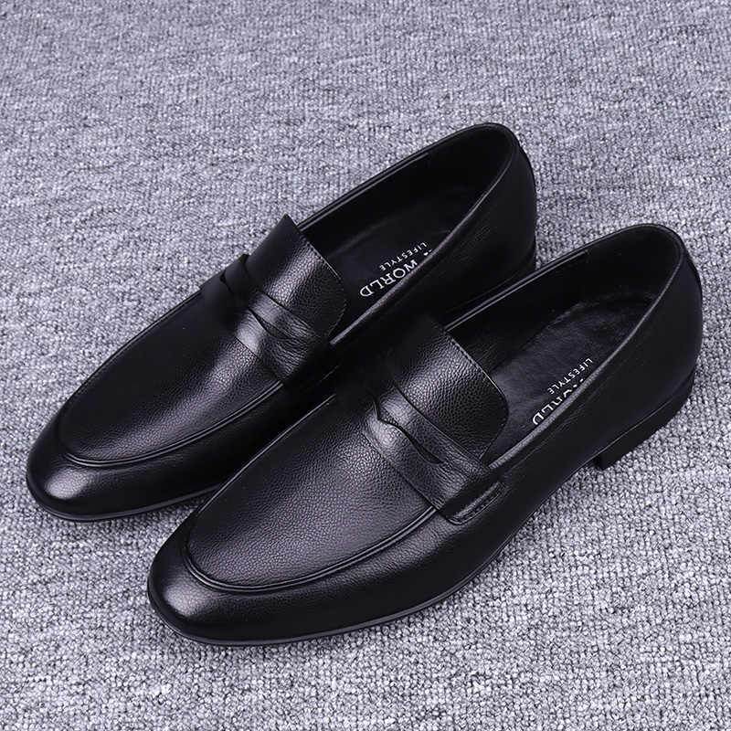Men's Cowhide Leather Shoes - Premium Formal Footwear for 2025 - Buy Center