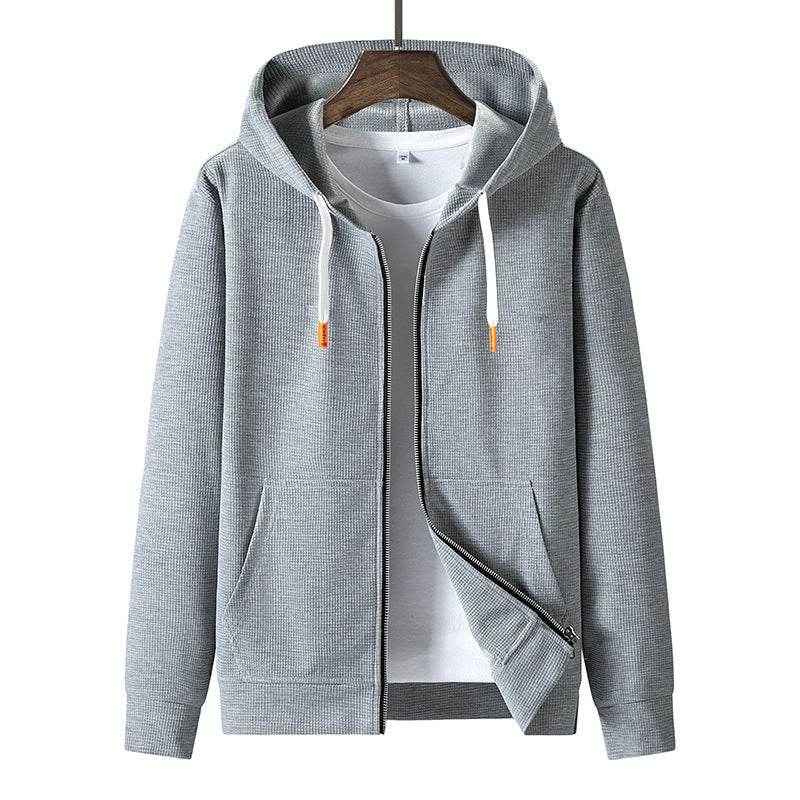Men's Trendy Waffle Hooded Sweater Suit - Casual Style for Sports & Leisure
