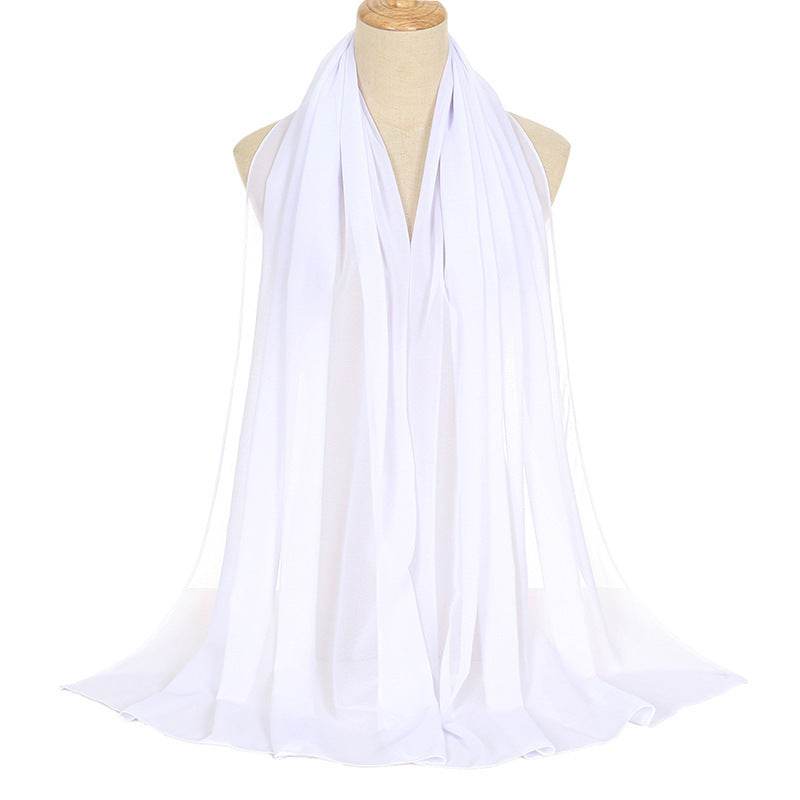 Pearl Chiffon Bubble Scarf - Women's Lightweight Summer Elegance - Buy Center