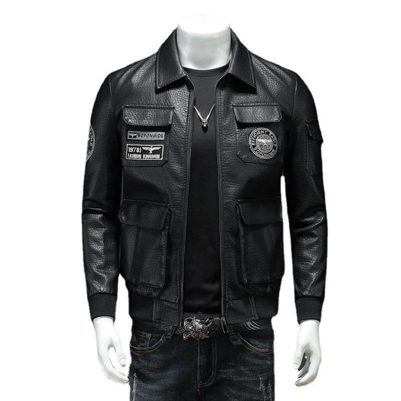 Casual Slim Fit Men's Leather Coat - Premium PU Leather for Winter Style - Buy Center