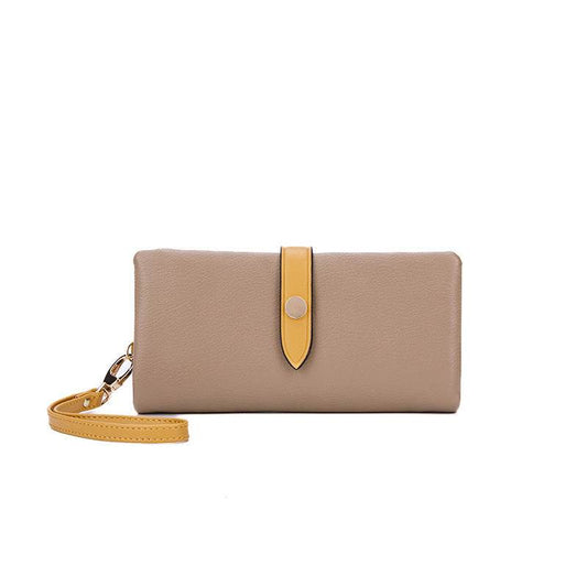 Women's Multi-functional Contrast Color Clutch Wallet - Premium & Waterproof - Buy Center