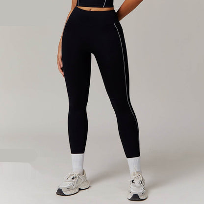 Buycenter High Waist Yoga Pants - Contrast Color, Pocket Design for Women - Buy Center