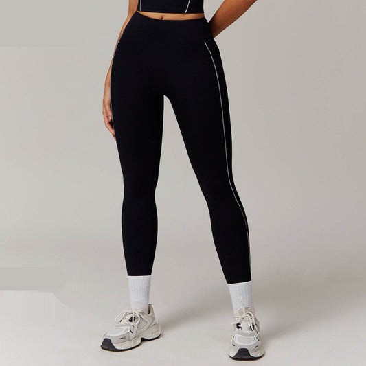 Buycenter High Waist Yoga Pants - Contrast Color, Pocket Design for Women - Buy Center