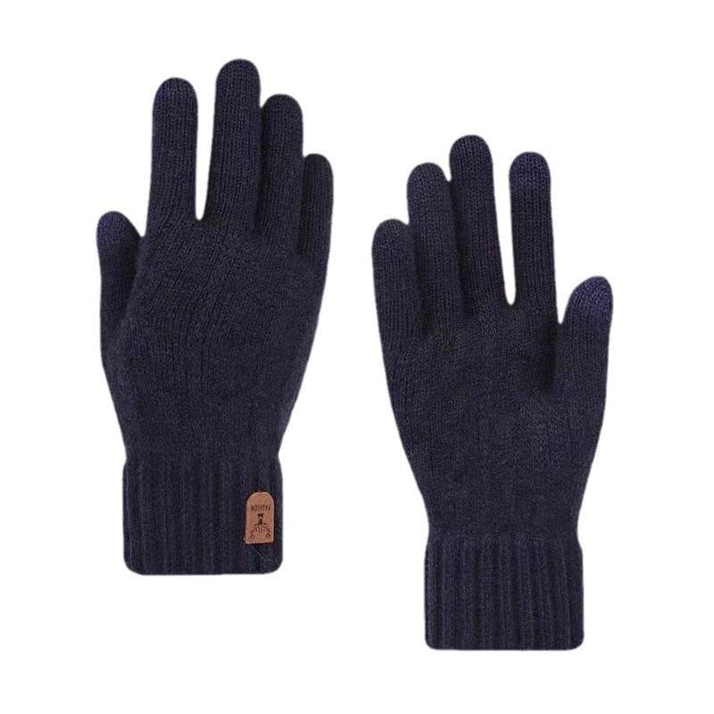 Men's Cold-Proof Woolen Gloves - Stylish Touch Screen & Non-Slip Design - Buy Center