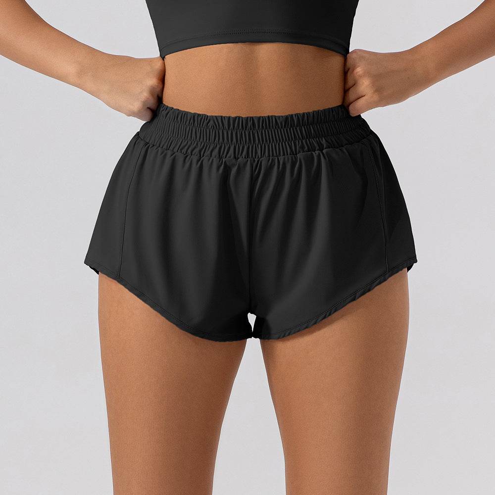 Women's High Waisted Yoga Shorts - Loose Fit in Spearmint & Sky Blue - Buy Center