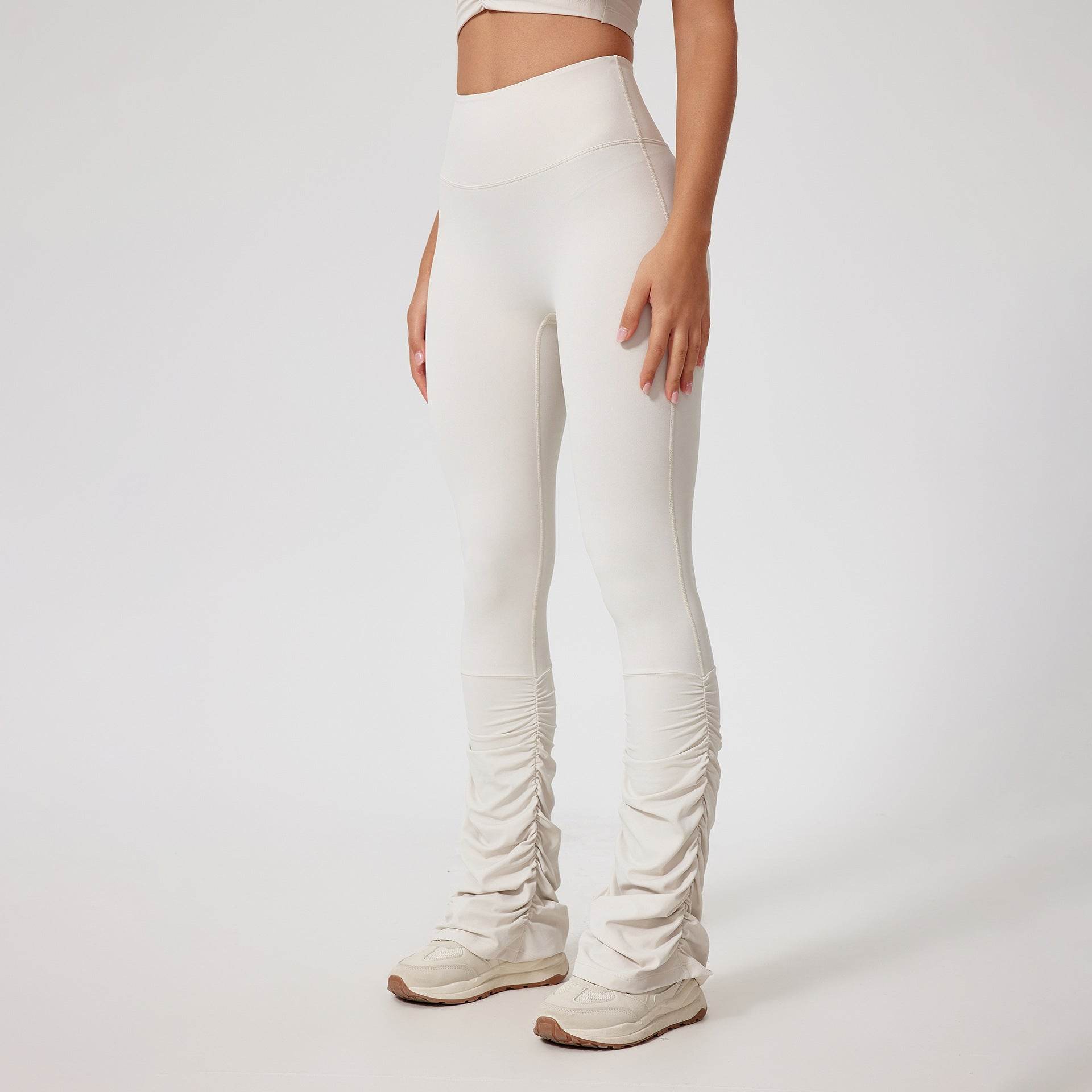 High Waist Tight Yoga Trousers - Breathable Nylon for Casual & Active Wear - Buy Center