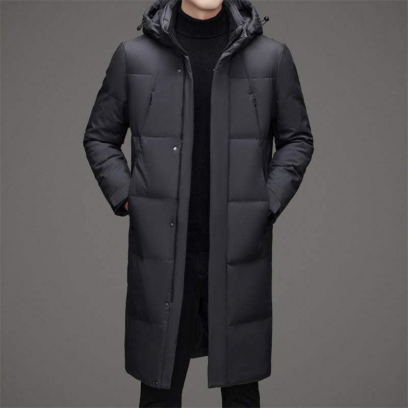 Stylish Men's Thick Duck Down Jacket - Detachable Hat & Warm Design - Buy Center