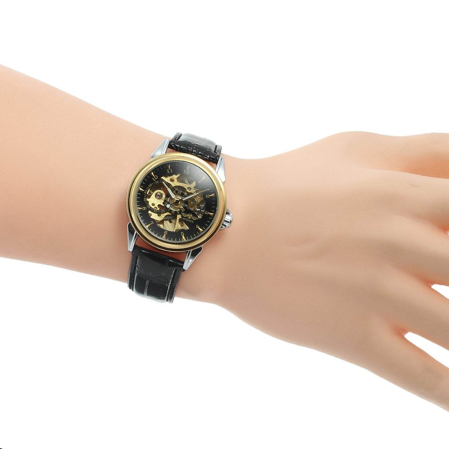 Men's Full Hollow Automatic Mechanical Watch - Stylish Stainless Steel Design - Buy Center