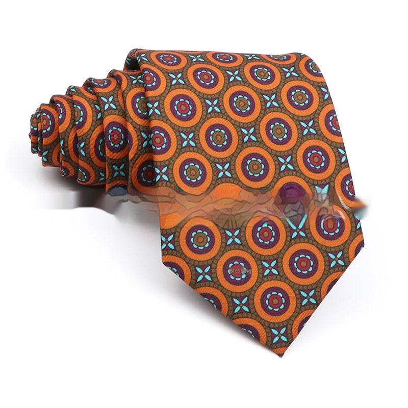 Men's Printed Work Tie - Stylish Polyester Bow Tie with Geometric Design - Buy Center